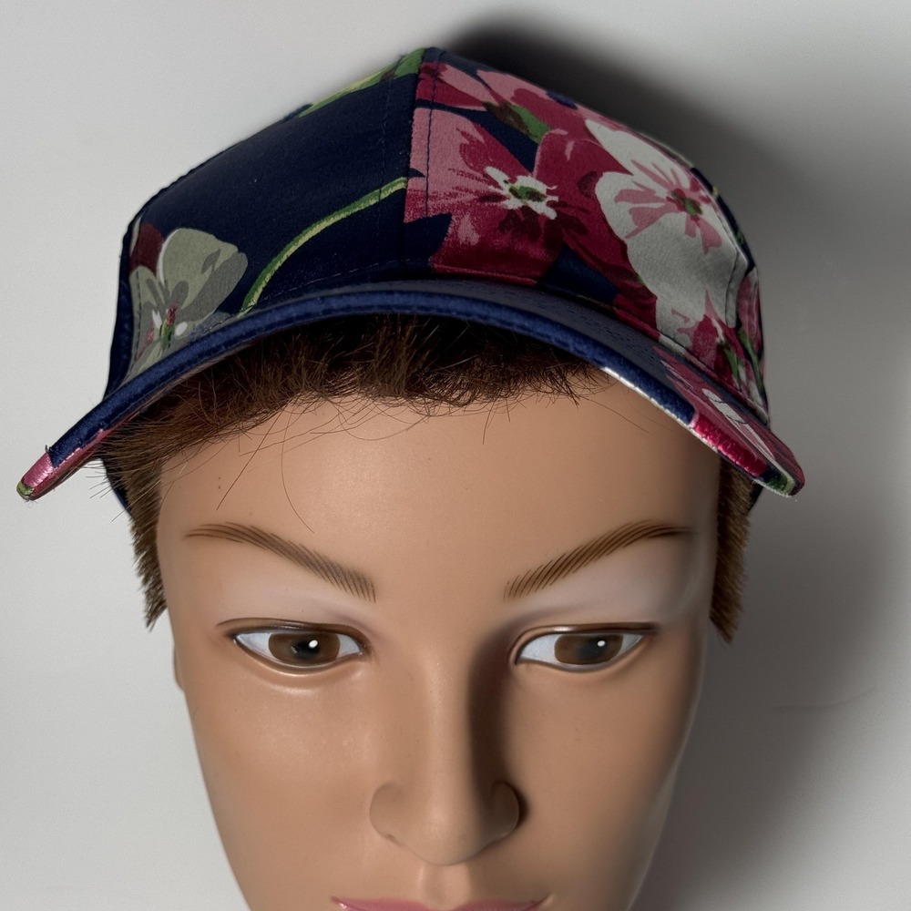 Marcus Adler New York Floral Baseball Cap One Size Navy Pink 100% Polyester